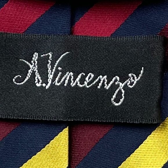 A Vincenzo Men's Classic 100% Polyester Neck Tie - Picture 4 of 6